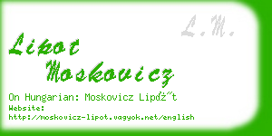 lipot moskovicz business card